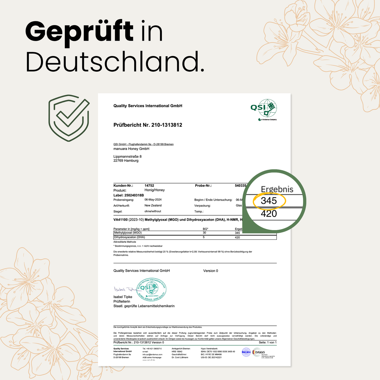 Premium Manuka-Honig MGO 250+ im lichtundurchlässigen Glas