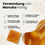 Premium Manuka-Honig MGO 250+ im lichtundurchlässigen Glas